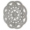 Floral Wall Medallion Home Decor – Gray (16”)